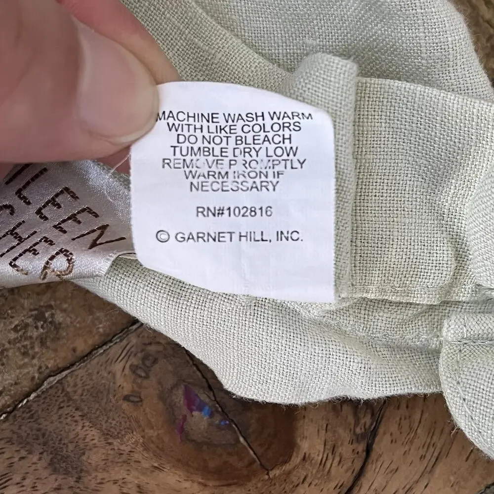 Eileen Fisher Home Duvet Cover Double Queen Size 100% Linen Home Bedding